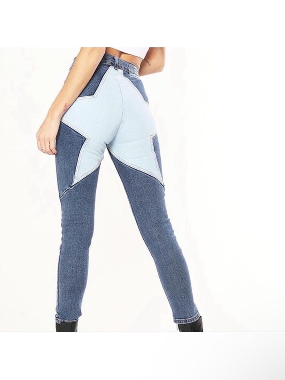 REVICE Stargazer Venus Star Denim High Waisted Skinny Jeans